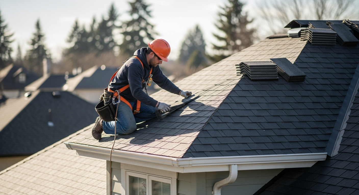 Roof installation work